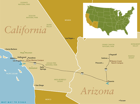 Map of Southwestern Academy School 