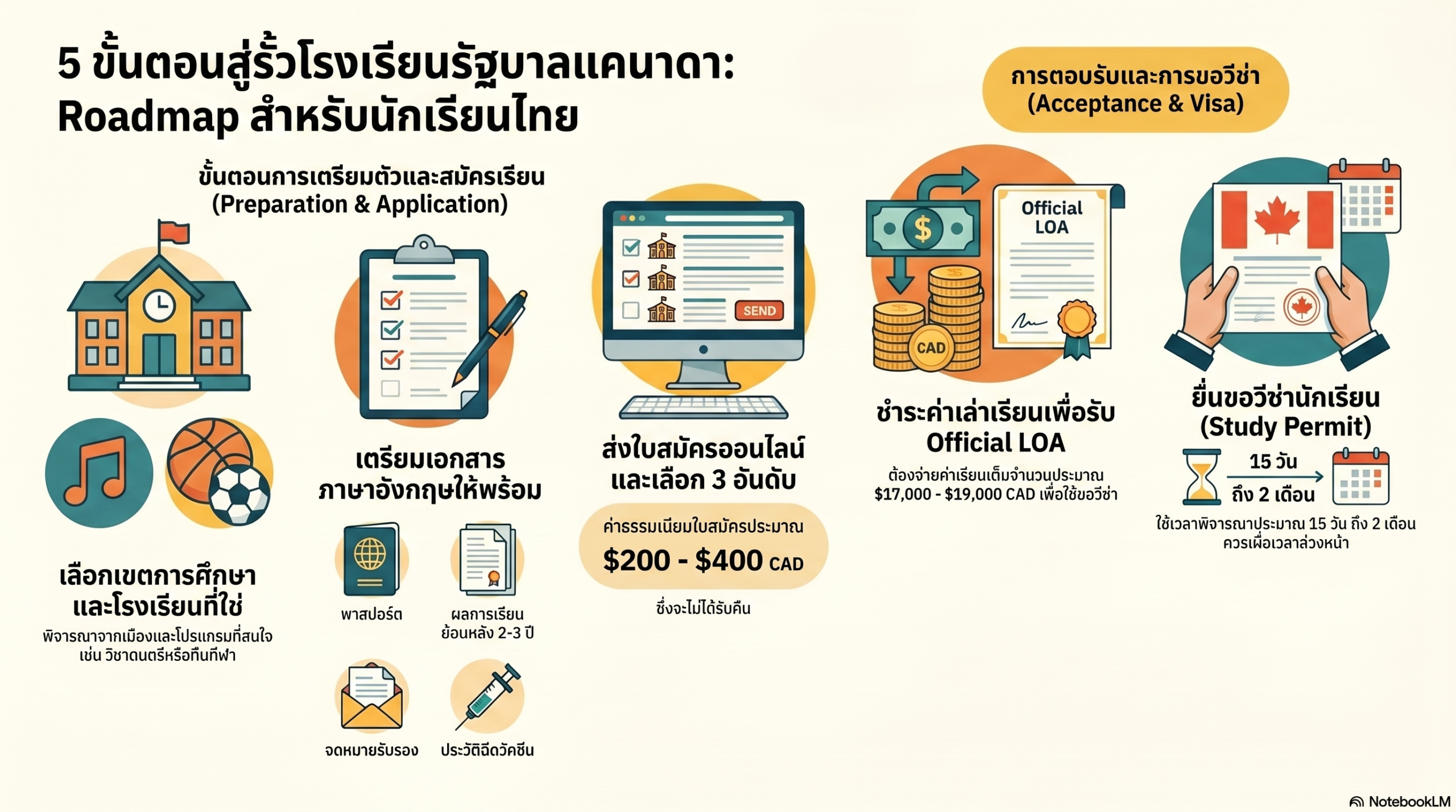 Roadmap 5 ขั้นตอนสู่รั้วโรงเรียนรัฐบาลแคนาดา-Learning Curve Roadmap ขั้นตอนสู่รั้วโรงเรียนรัฐบาลแคนาดา Learning Curve