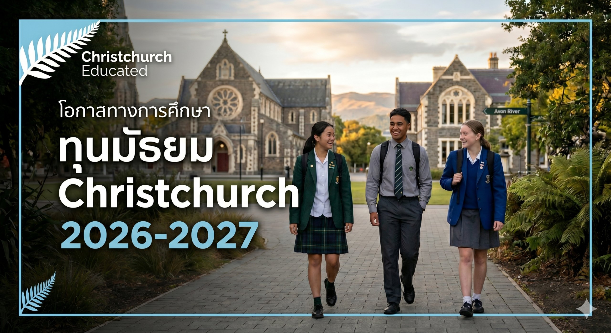 ทุนมัธยม Christchurch 2026-2027 ทุนมัธยม Christchurch